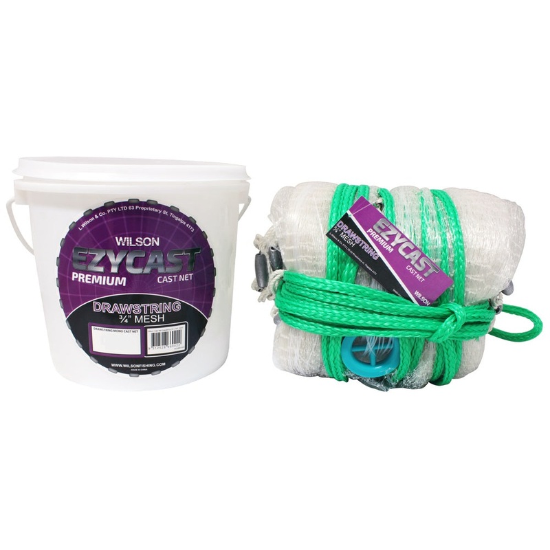 Wilson Ezycast Drawstring 3/4 inch mesh Cast Net 10ft