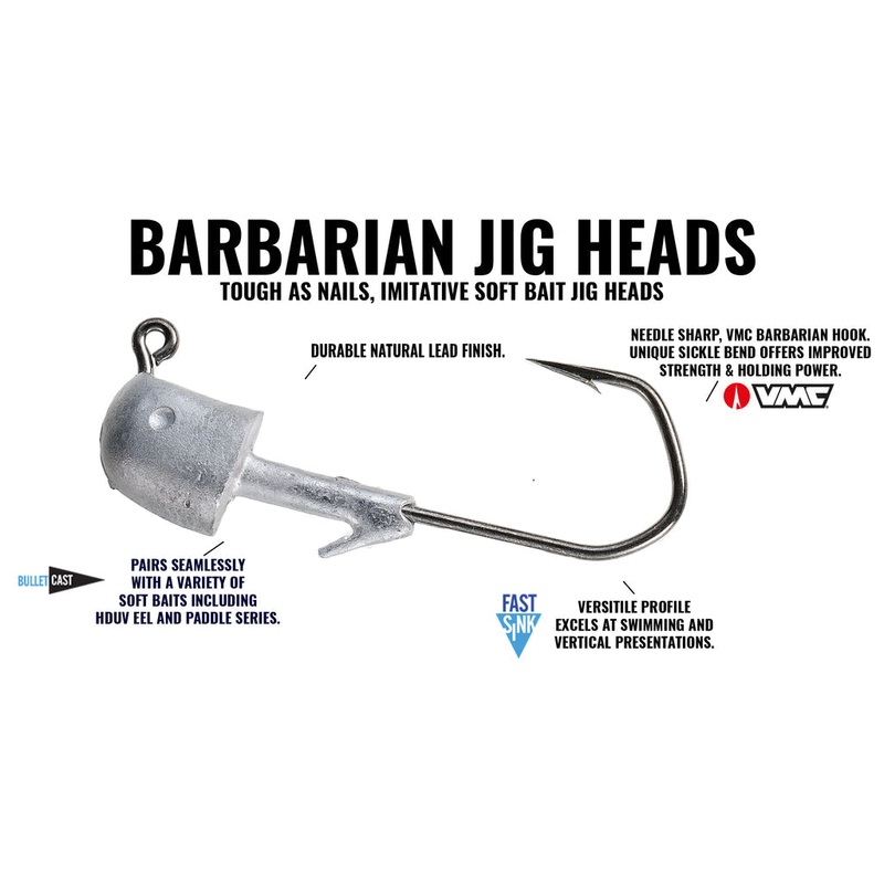 Hogy Barbarian Jig Head 1pk 6/0 3x Hook 3/4 oz