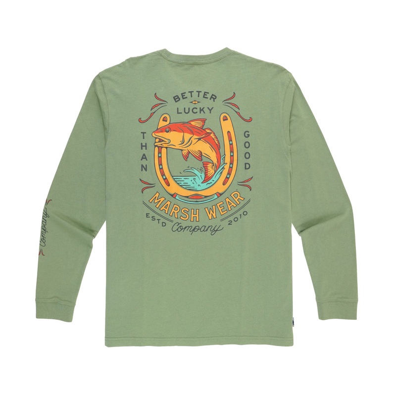 Marsh Wear Better Lucky Long Sleeve T-Shirt Loden Small