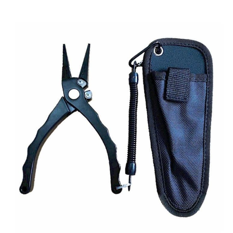 No1 Aluminum Needle Nose Fishing Pliers Black