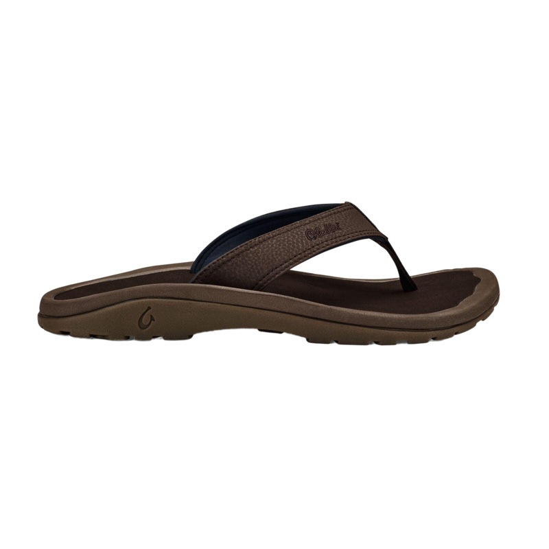 OluKai Mens ‘Ohana Sandals-Dark Wood 8