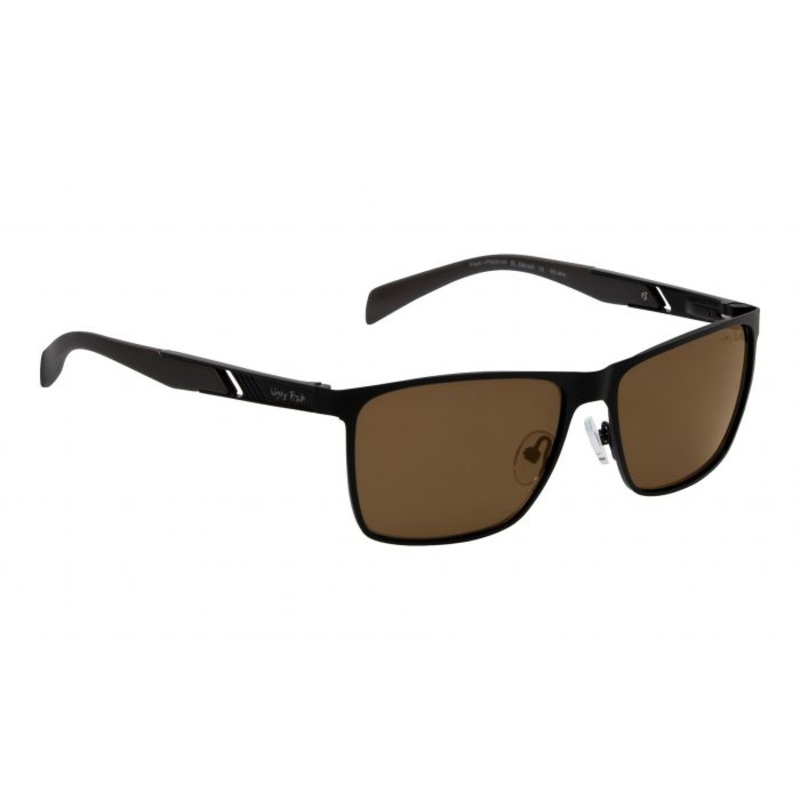 Ugly Fish Nylon Flash PN24144 Shiny Black Frame Polarised Sunglasses Brown Lens