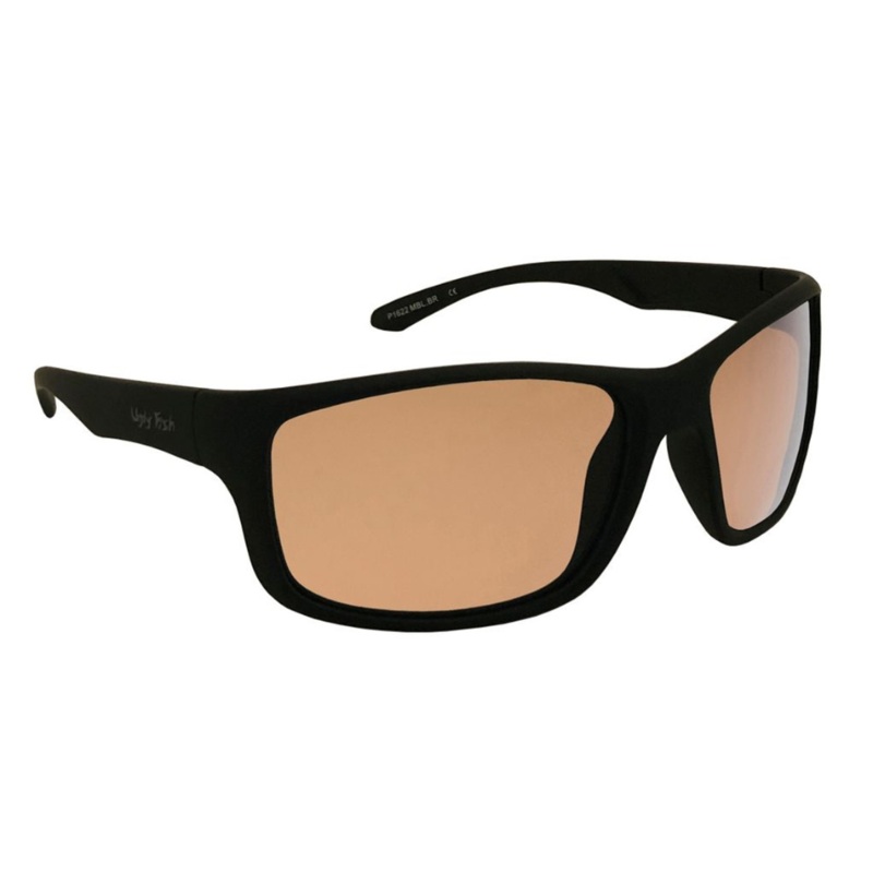 Ugly Fish Polarised Lifestyle Sunglasses P1622 Matt Black Frame / Brown Lens