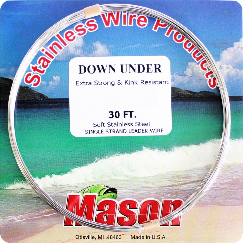 Mason Single Strand Downunder Stainless Steel Wire 100lb