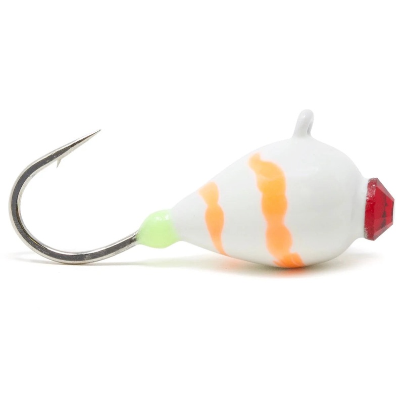 Clam Swirl Drop 1/16oz White/Orange Swirl
