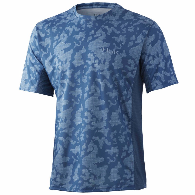 Huk Icon X Running Lakes SS Shirt H1200395 Small Beach Glass (339)