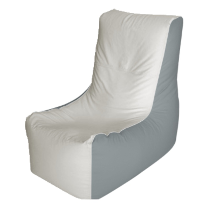 E-SeaRider Wedge Style Marine Bean Bag – In Store Pickup Only!  Not Shipping! Large White/Grey Accent