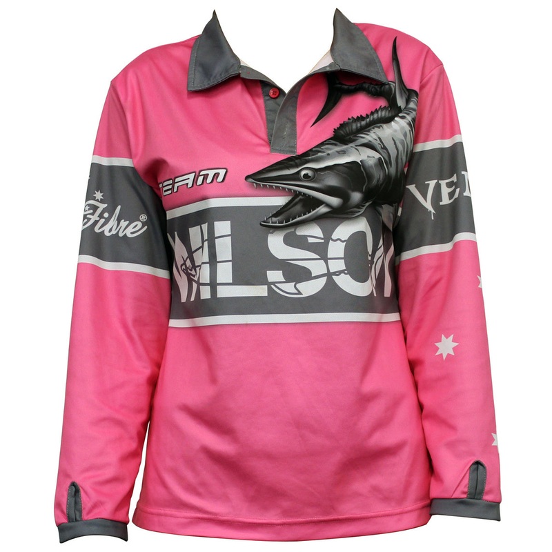 Wilson Team Womens Long Sleeve Fishing Jersey Shirt – Pink 10