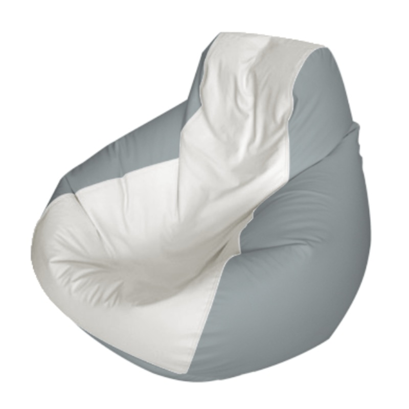 E-SeaRider Teardrop Style Marine Bean Bag Medium Longneck White/Gray Accent