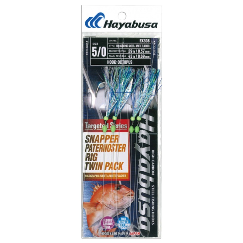 Hayabusa Snapper Paternoster Rig Twin Pack EX308 4/0