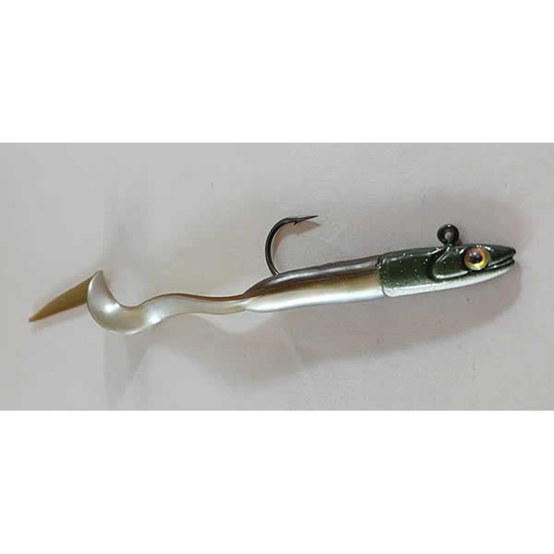 Bill Hurley Swimming Sandeel 7″ 6pk Olive 1oz 3X Hook w/ 6 Tails