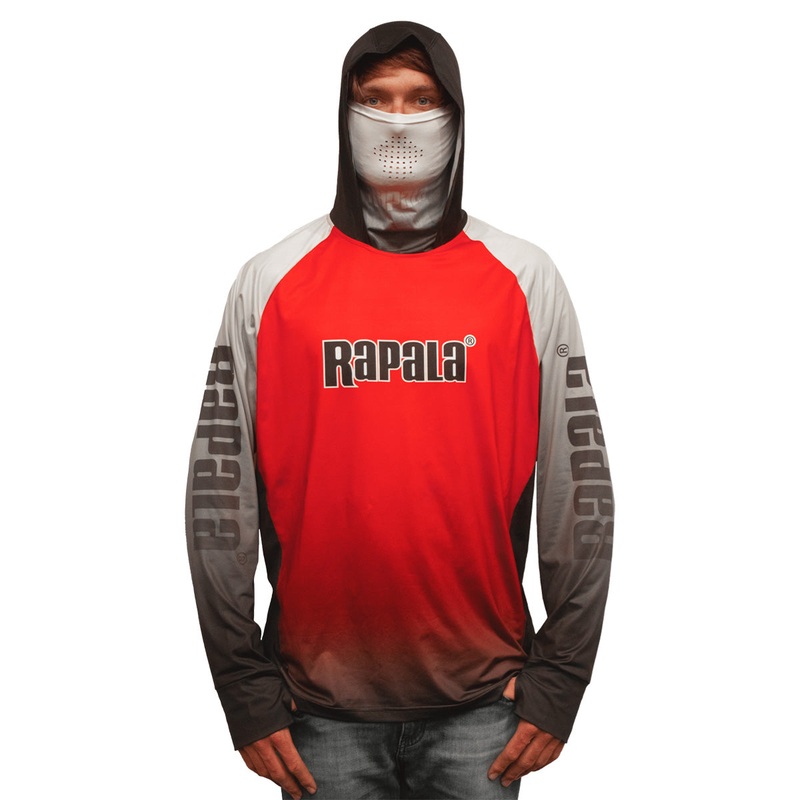 Rapala Hooded Performance Fishing Jersey Shirt Large