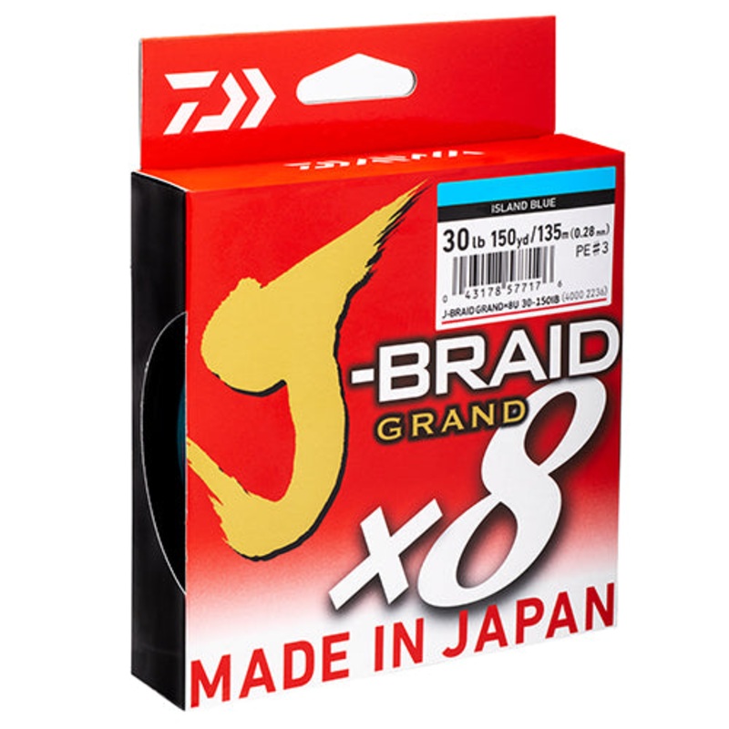 Daiwa J Grand x8 Braid Line PE 270m 300yd Island Blue PE0.6 – 6lb