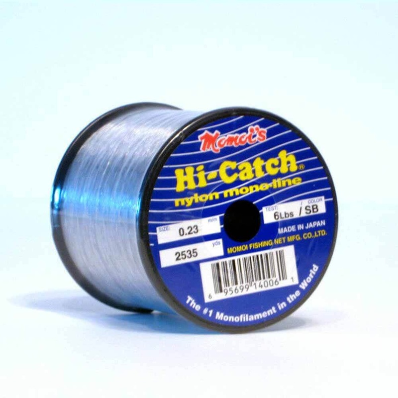 Momoi Smoke Blue Hi-Catch Mono 1/4LB Fishing Line 10LB