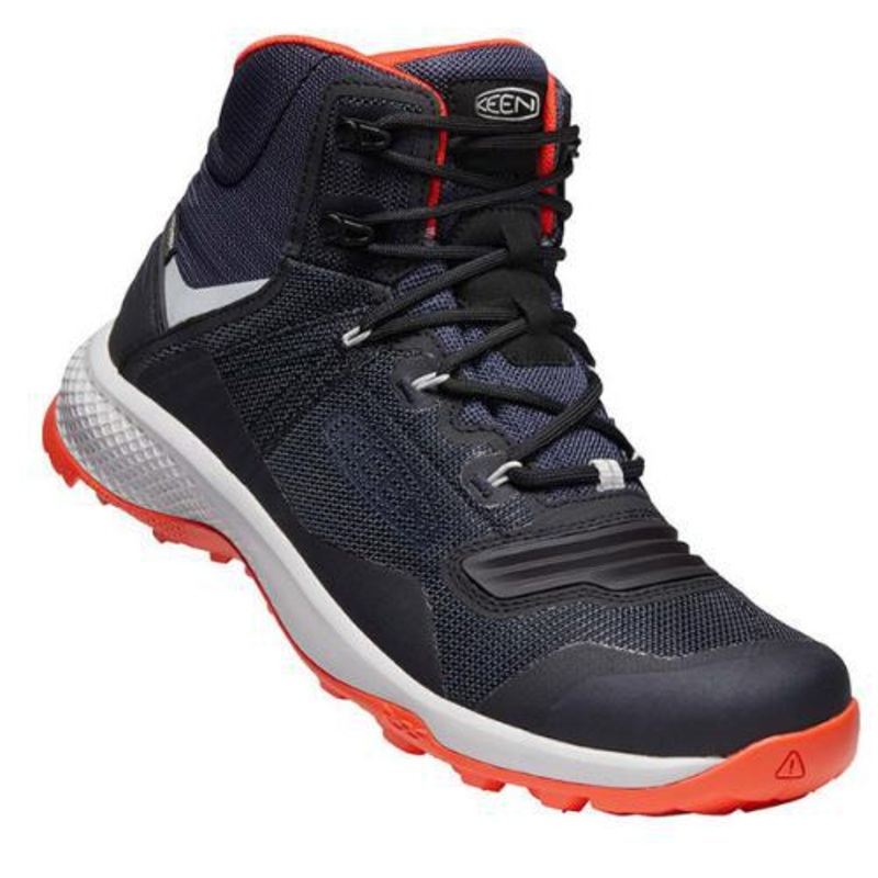 Keen Tempo Flex Mid Boot WP Mens US9 Black Iris Orange