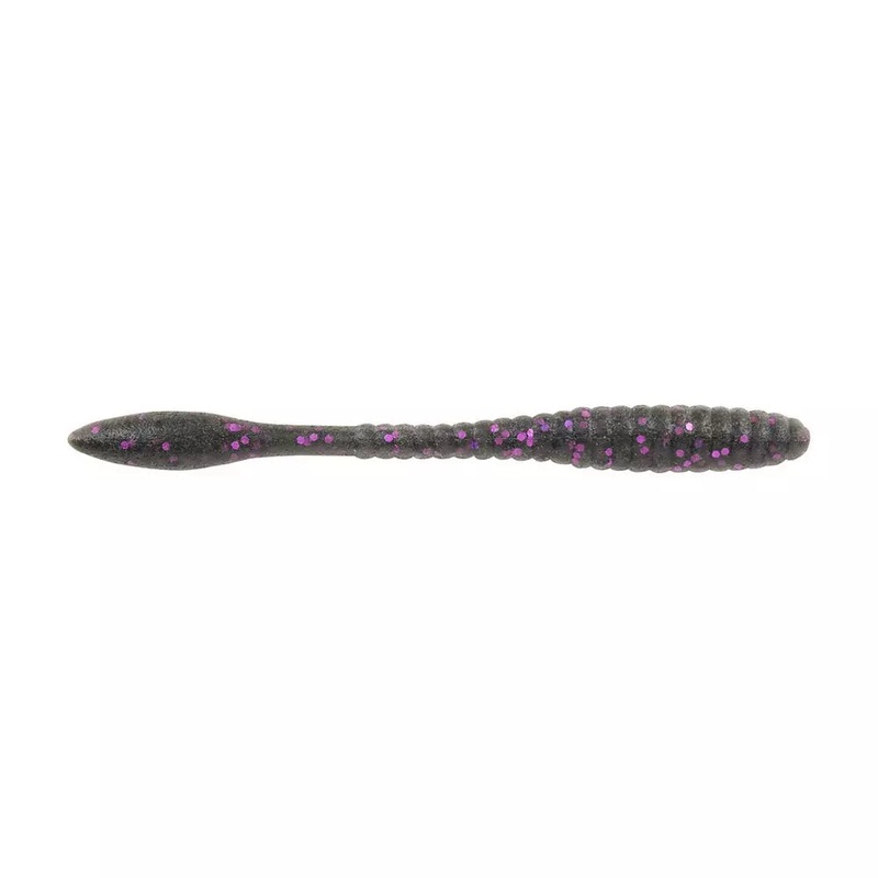PowerBait MaxScent Flat Worm BLACK SHINER 3.6″