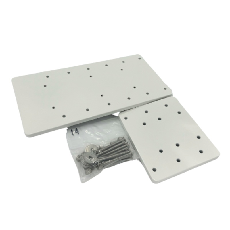 Rhodan Aluminum Mounting Plate White Straight 7″ x 12.5″