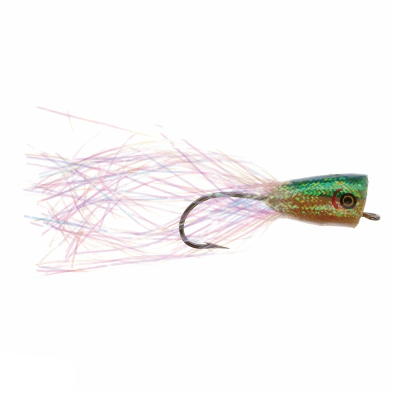 Umpqua Mini Crystal Popper Fly Green/Yellow 1/0 (15742)