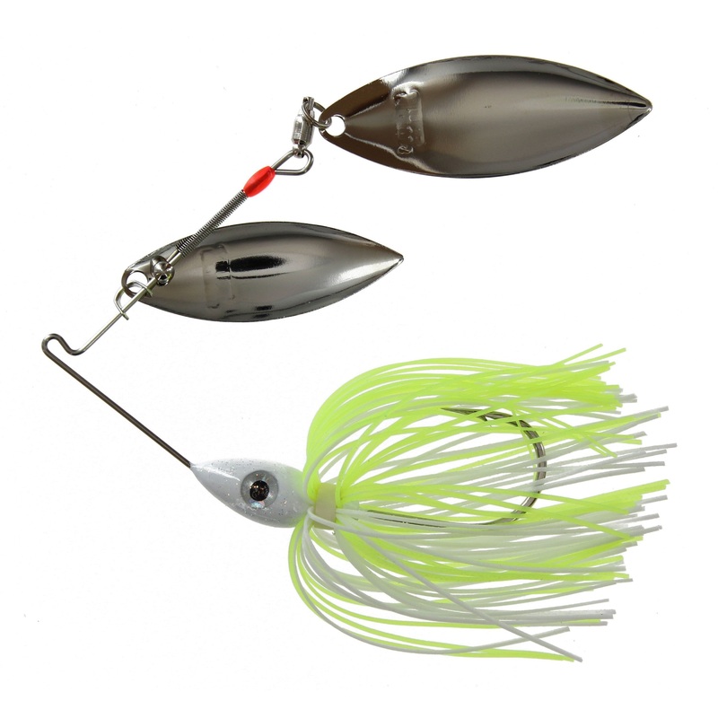 Nichols Pulsator Spinnerbait White Chartreuse Dw Nickel 3/8 oz
