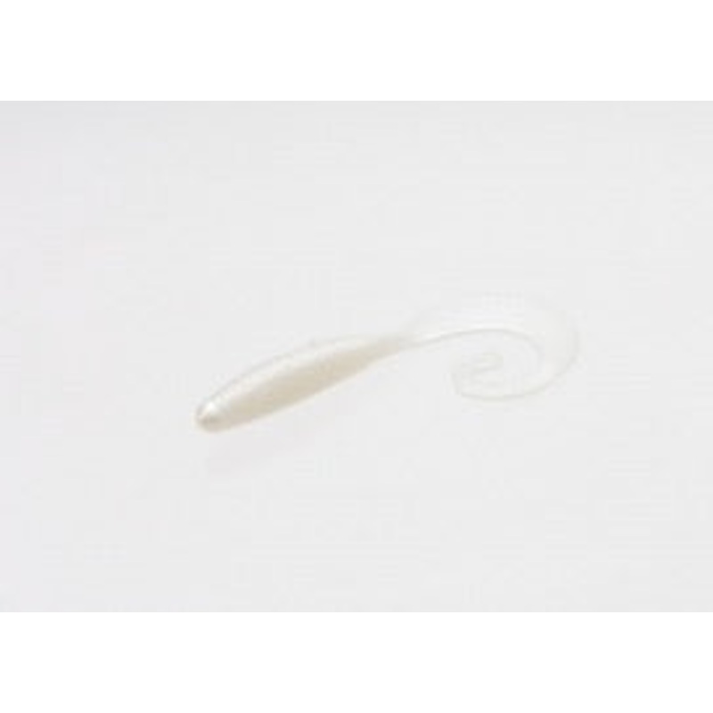 ZOOM 4 Inch Tab Tail Grub Super Salt Plus 4 inch White Pearl