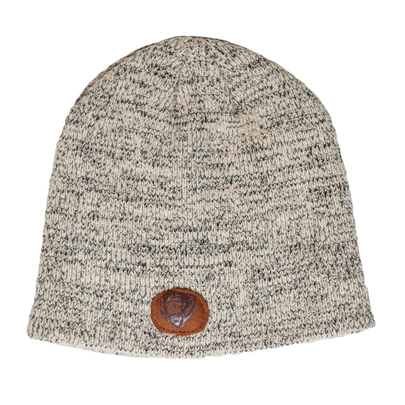 Fish Monkey Wooly Head Knit Wool Beanie Tan