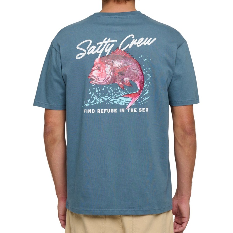 Salty Crew Snapper Premium S/S Tee Small Dark Slate