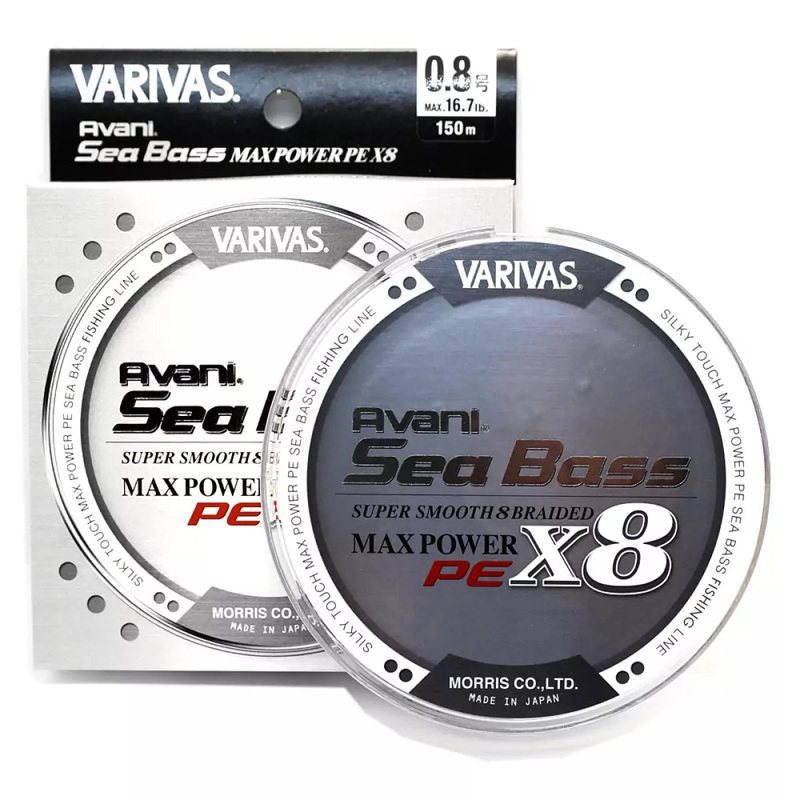 VARIVAS Avani SeaBass Max Power X8 Stealth Gray 150m #1.2-0.185mm-10.8kg