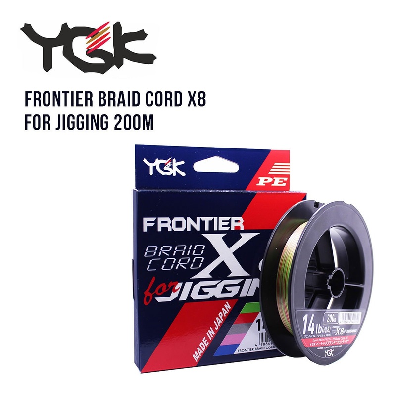 YGK Frontier Braid Cord X8 for Jigging 200m 0.8 (14lb / 6.35kg)