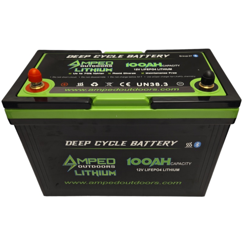 100Ah Lithium Battery (LiFePO4) 12.8V – Bluetooth – IP67 Waterproof – Heated 100Ah Battery