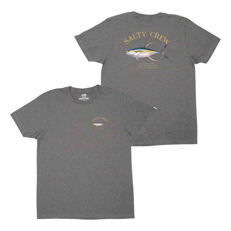 Salty Crew Ahi Mount Standard Short Sleeve – Tee Grey Heather Large