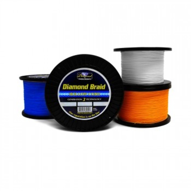 Diamond 800LB Hollow Core Braid 500YD Spool. Blue 800LB 500YDS