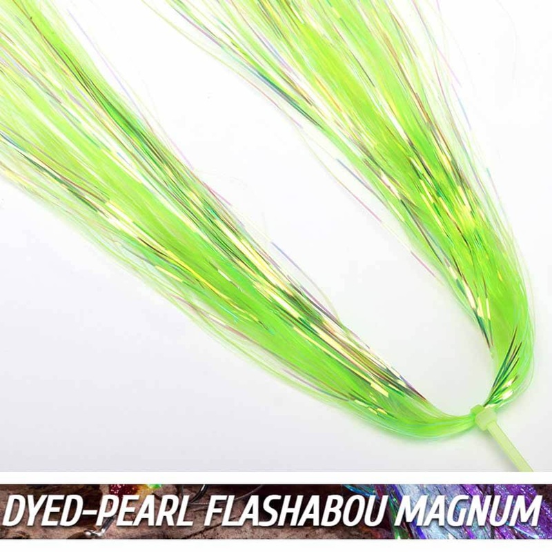 Hedron Dyed Pearl Flashabou Magnum CHARTREUSE