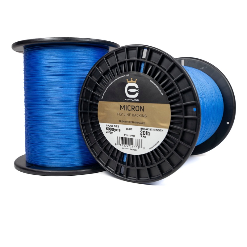 Cortland Micron Fly Line Backing – Blue Blue 20 LB 100 YD