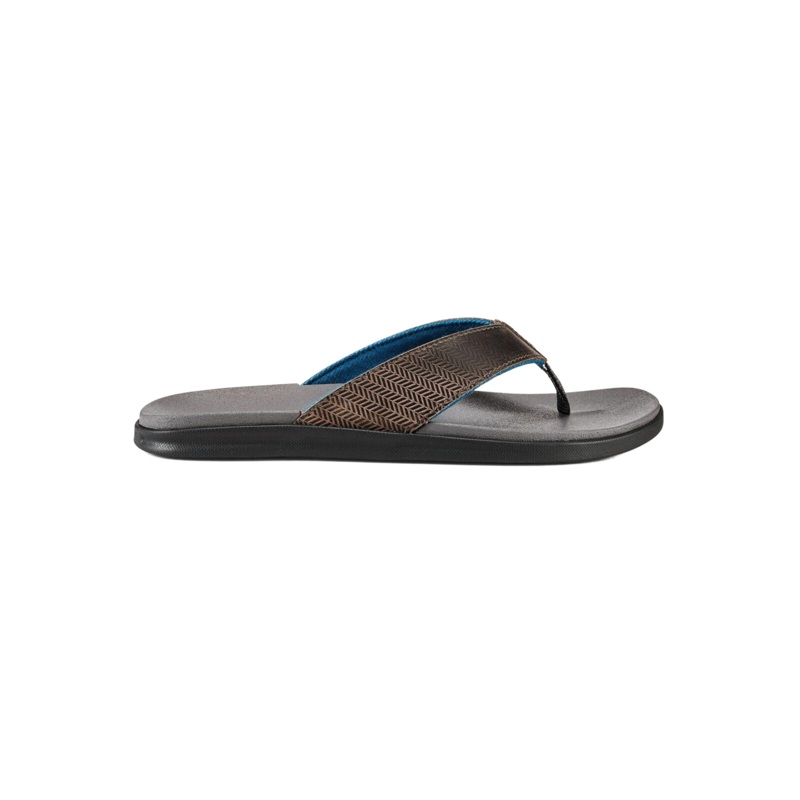 Olukai Mens Alania Sandal-Charcoal/Charcoal 9