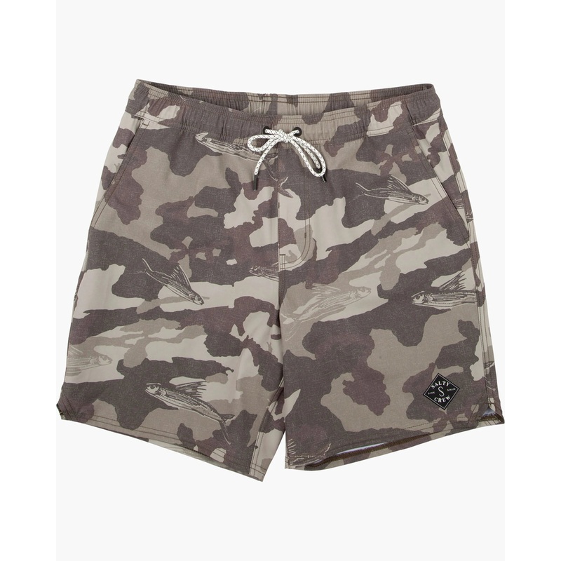 Salty Crew Lowtide Elastic Boardshort Camo Tan M