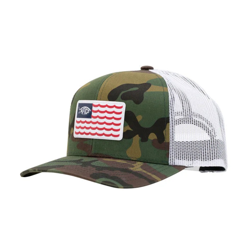 Aftco Canton Trucker Hats Green Camo