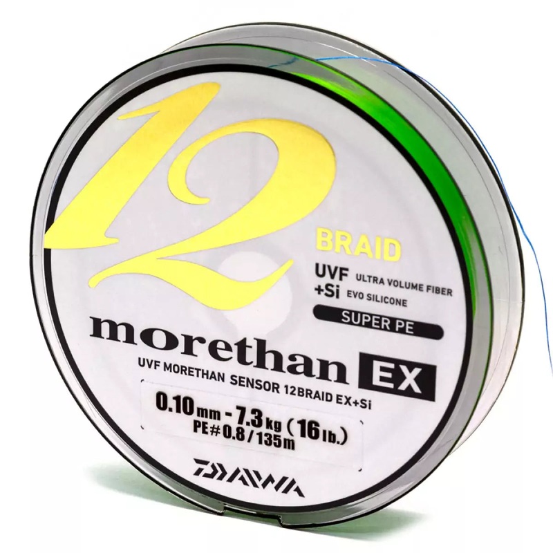 DAIWA UVF Morethan Sensor 12Braid Ex+Si – 135m 0.08mm/5.8kg