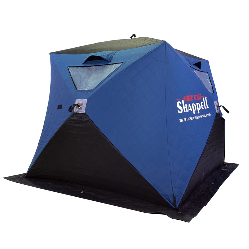 Eagle Claw Shappell Wide House Hub Shelters 600D Polyester 7’x7’x68″