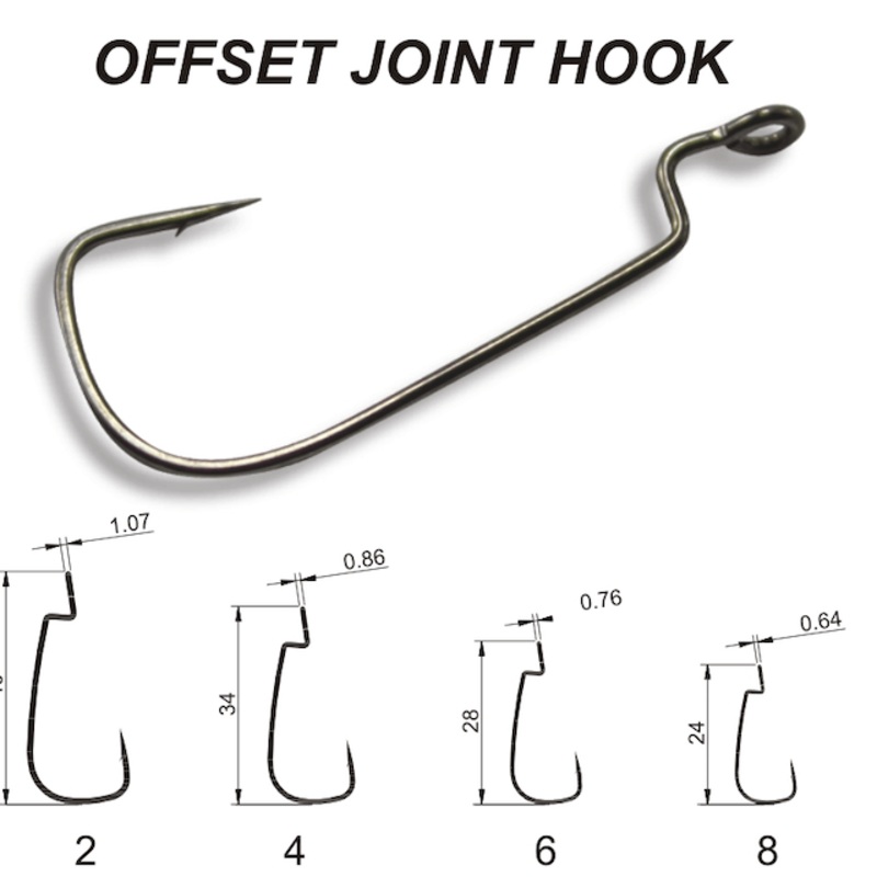 Hameon Texan CRAZY FISH Offset Joint Hook (sachet) H10 (20 mm) 10 pc