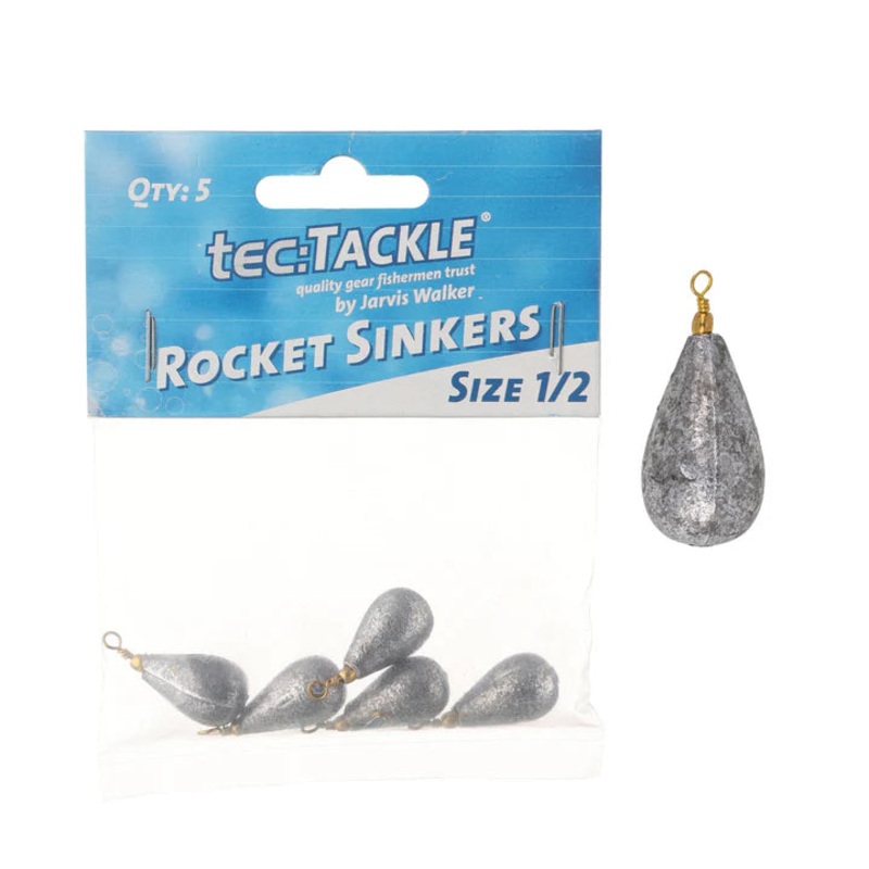 Jarvis Walker Rocket Sinker with Swivel Attached 1 1/2 oz