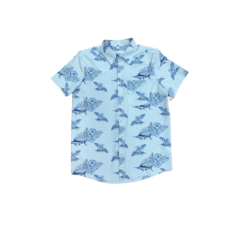 Oceans East Layday S/S Button Down – Grey Fog SMALL