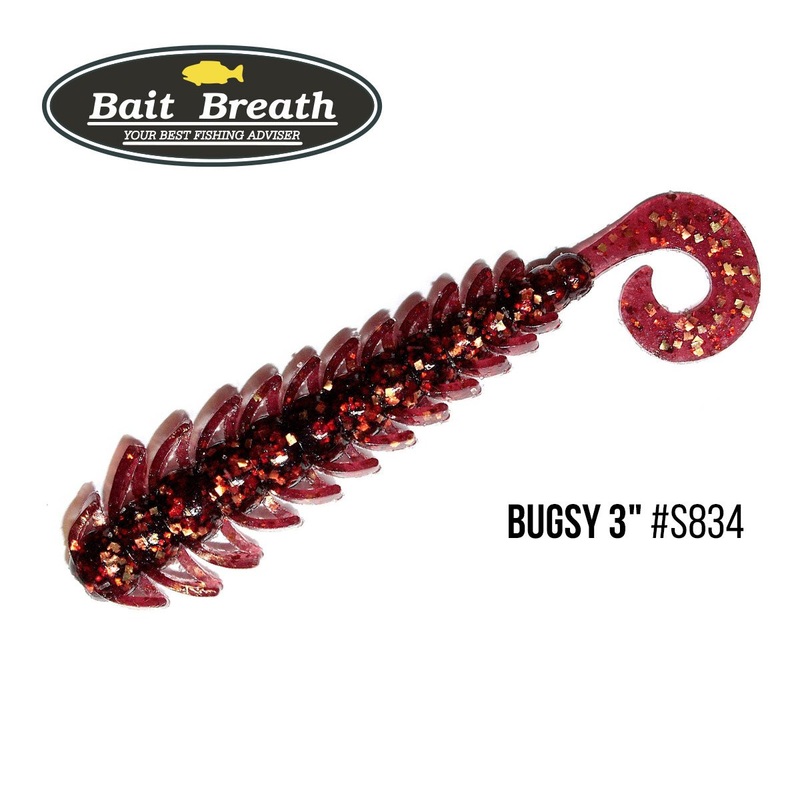 Bait Breath BUGSY 3″ Rock Soul (7.5 cm) – 11pc 003 Solid Black