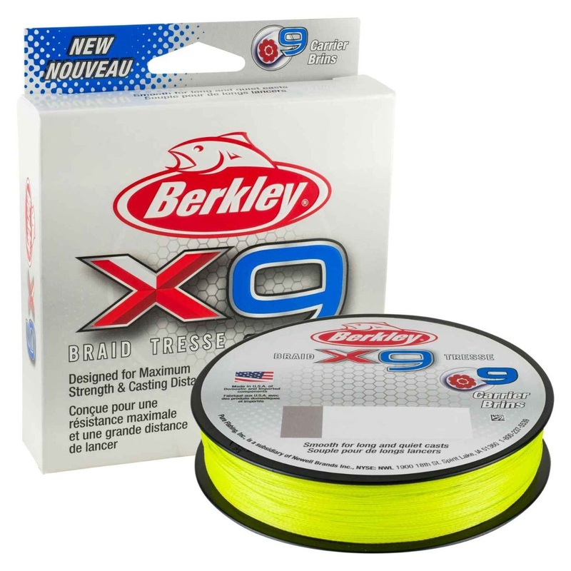 Berkley X9 Braided Fishing Line Flame Green 150m 10lb