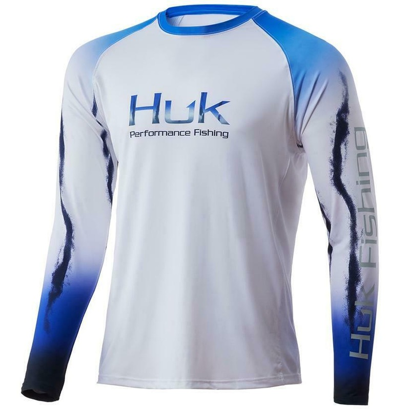 Huk Flare Double Header Vented LS Shirt H1200343 Americana (695) Small
