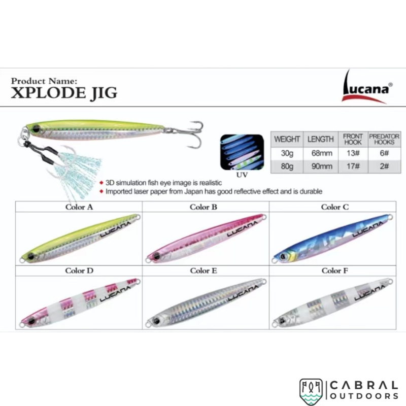Lucana Xplode Jig | 30g-80g 30g Yellow Orange(A)