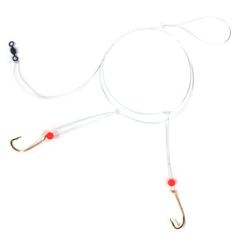 Sea Striker Sea Bass Hi-Lo Rig 2 Gold 1/0 Gold w/ Red Bead