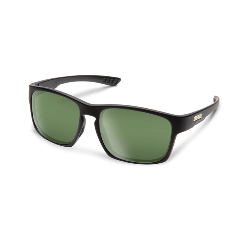 Suncloud Fairfield Sunglasses Black || Polarized Blue Mirror