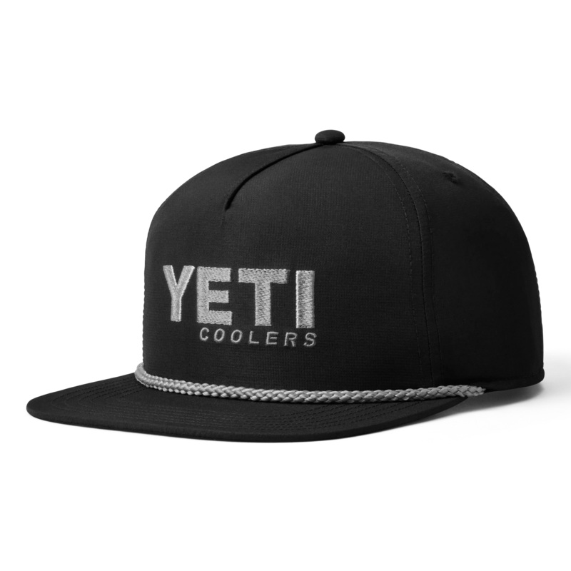 Yeti Coolers Mid-Pro Flat Brim Rope Hat Black