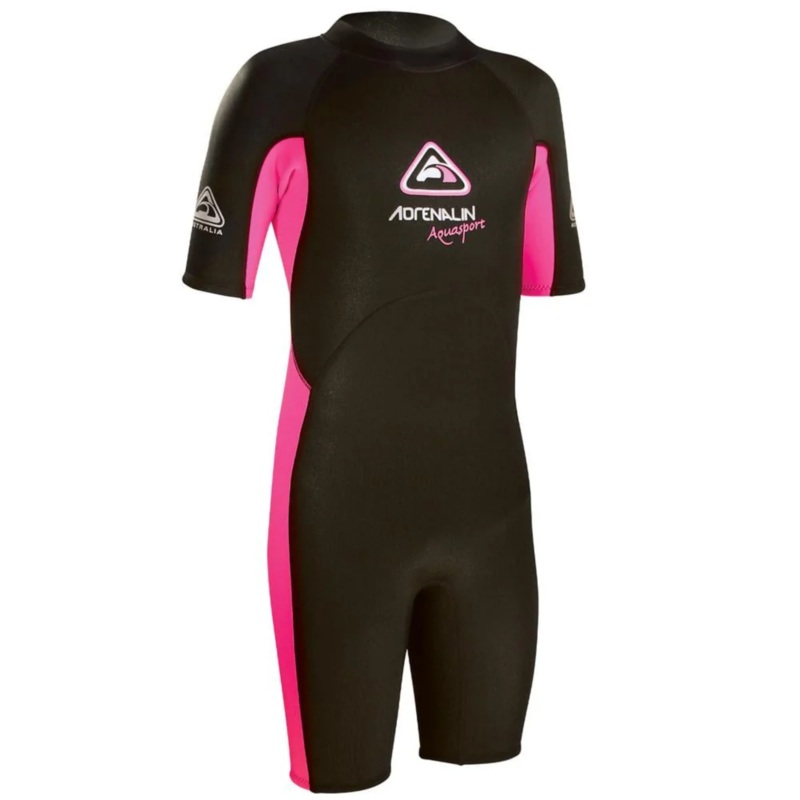 Adrenalin Aquasport Junior Kids Springsuit Wetsuit 2/2mm Pink 10