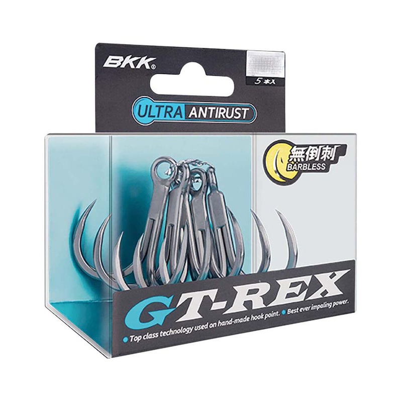 BKK GT Rex Barbless Treble Hook 5/0 5-pack